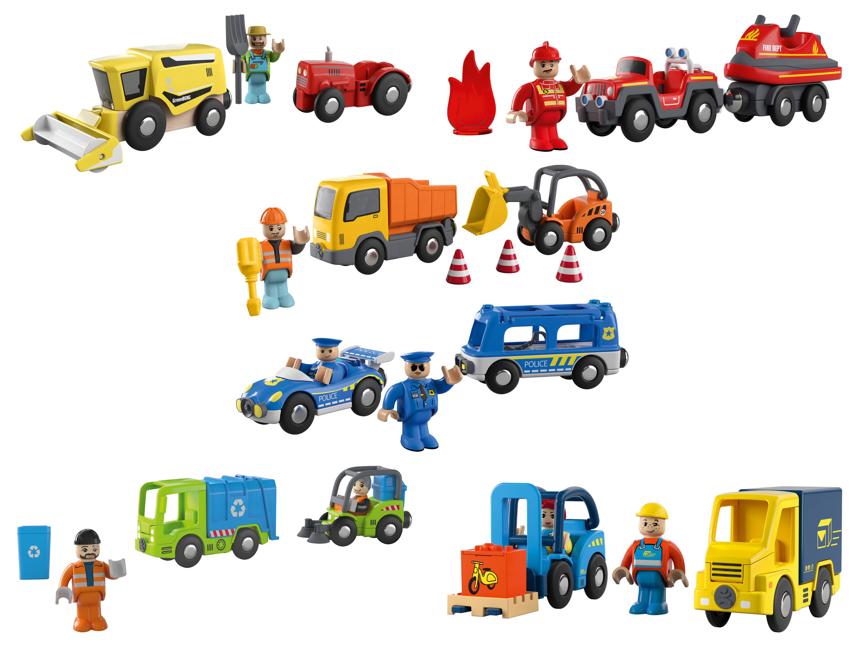 Playtive Zestaw pojazdów ze złączem magnetycznym, z figurką miniaturka