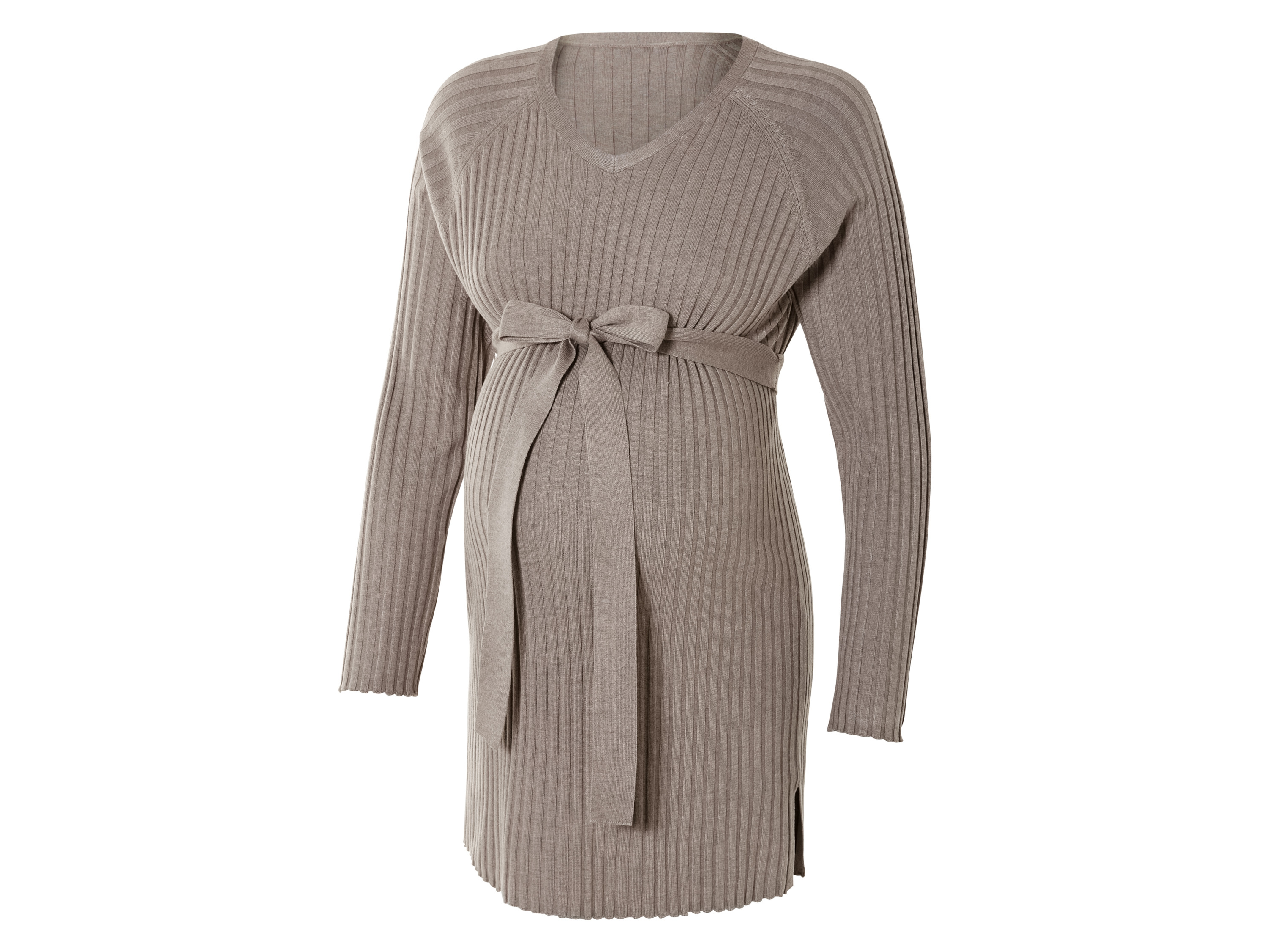 esmara® Sweter sukienka ciążowa damska (Jasnobrązowy, L (44-46))