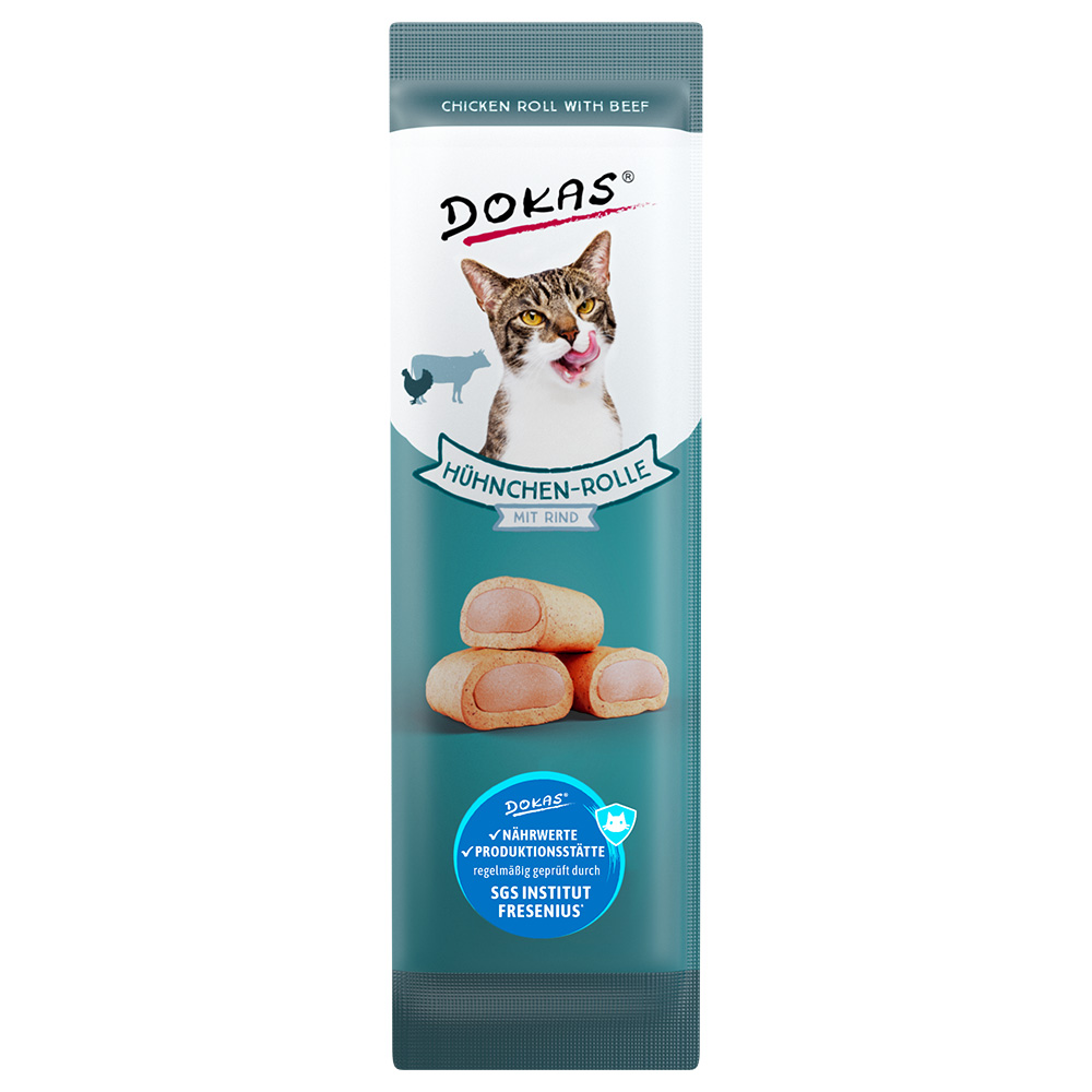 Dokas, przysmaki z kurczaka z wołowiną - 10 g miniaturka