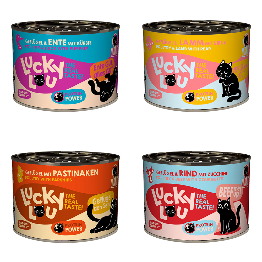 Korzystny pakiet Lucky Lou Adult, 24 x 200 g - Pakiet mieszany I (4 smaki)