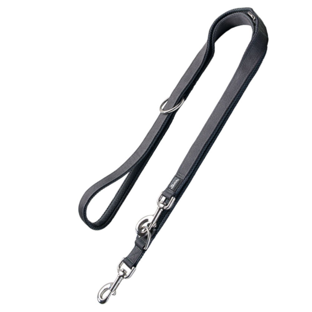 Smycz HUNTER Divo & Maldon, szara - Dł. x szer.: 190 x 1,5 cm