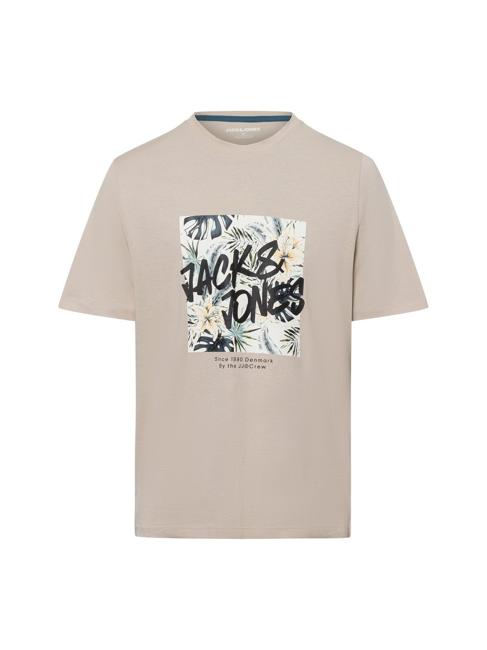 Jack & Jones Koszulka męska - JJHawaii Mężczyźni Bawełna beżowy, S
