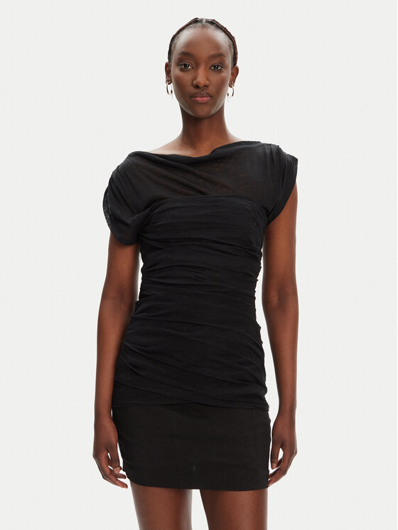 PINKO Sukienka koktajlowa Discoland 104872 A2GF Czarny Slim Fit