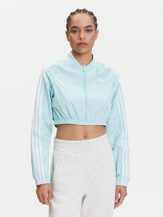 adidas Bluza adicolor Teamgeist JD0267 Turkusowy Slim Fit