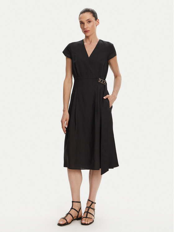 TWINSET Sukienka letnia 251TT2072 Czarny Loose Fit