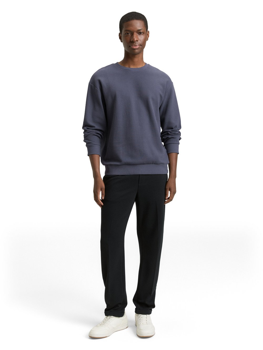 Tom Tailor Denim Bluza męska Mężczyźni Bawełna niebieski, XXL