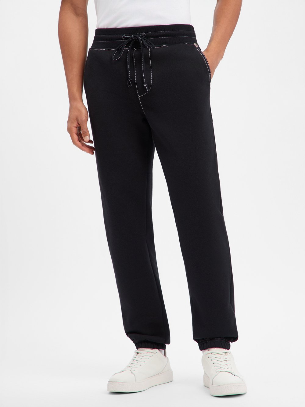True Religion Męskie spodnie dresowe Mężczyźni Bawełna czarny, M