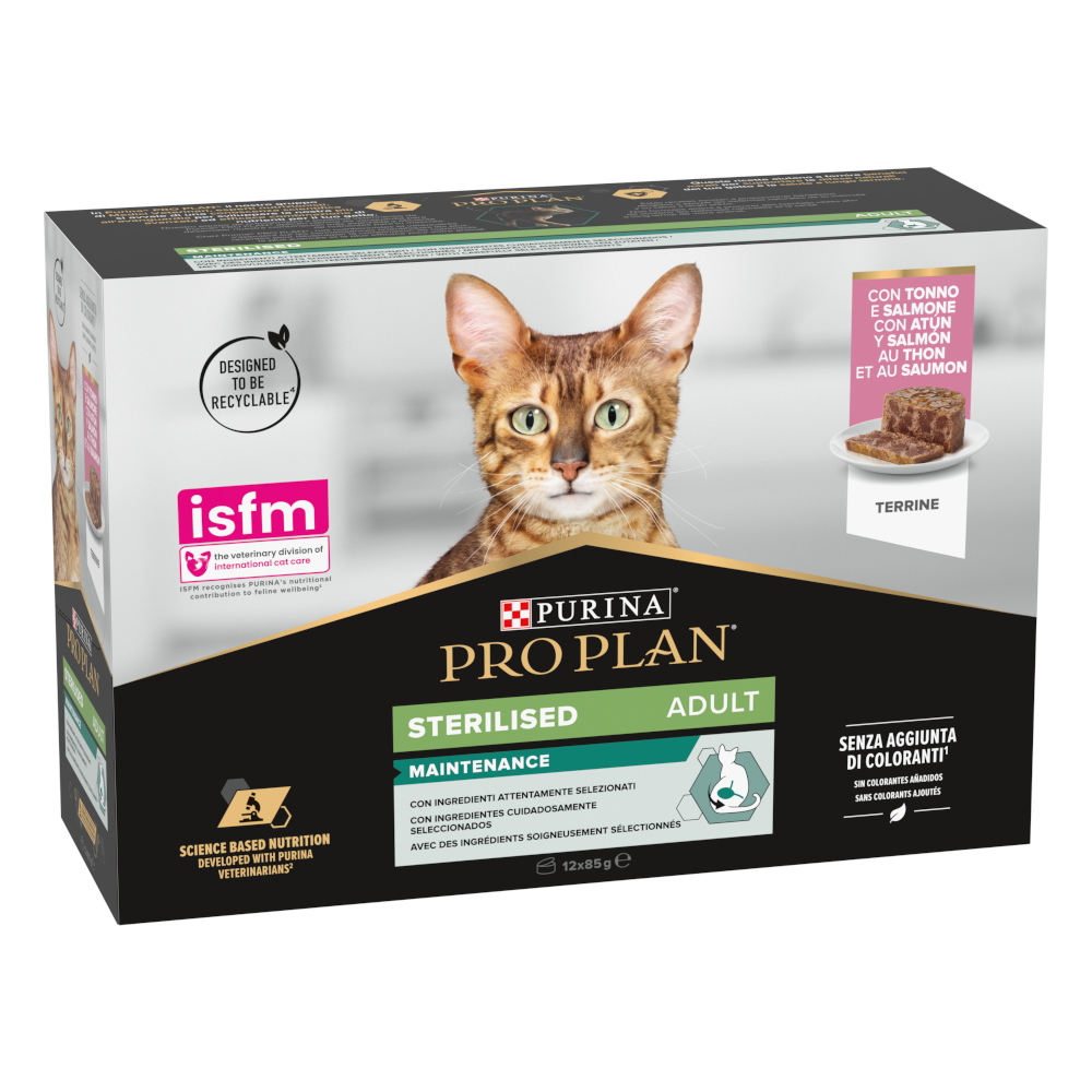 PURINA PRO PLAN Cat Sterilised Maintenance - Łosoś i tuńczyk, 36 x 85 g