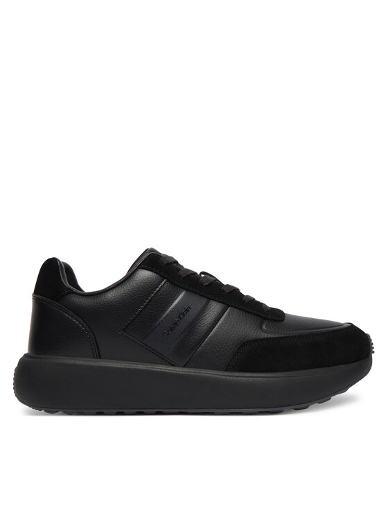 Calvin Klein Sneakersy City Runner Laceup Tape Lth HM0HM02033 Czarny