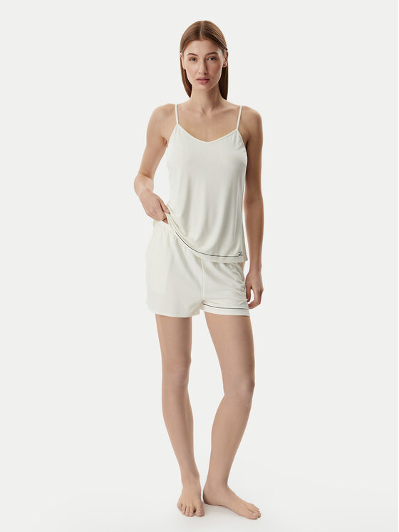 KARL LAGERFELD Piżama B1W45011 Beżowy jasny Regular Fit