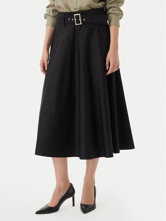 Marella Spódnica trapezowa Tappeto 2613101101 Czarny Regular Fit