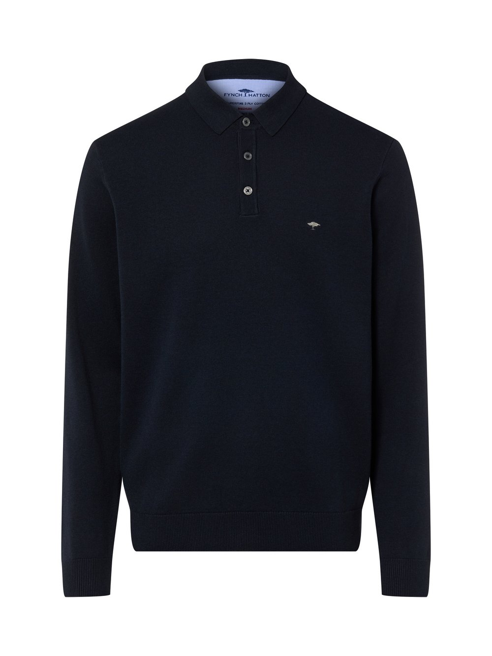 Fynch-Hatton Męski sweter Mężczyźni Bawełna niebieski, XXXL