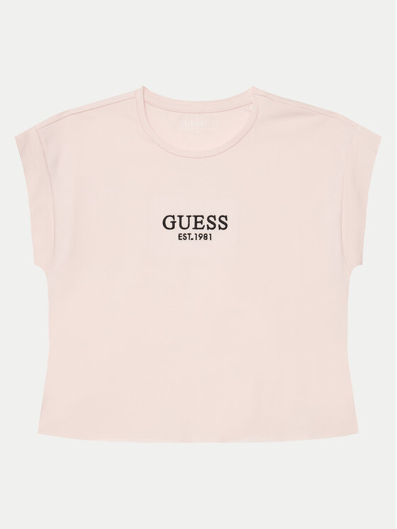 Guess T-Shirt J4BI34 J1314 Różowy Boxy Fit
