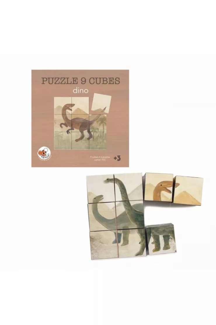 Puzzle układanka sześciana Dinozaury