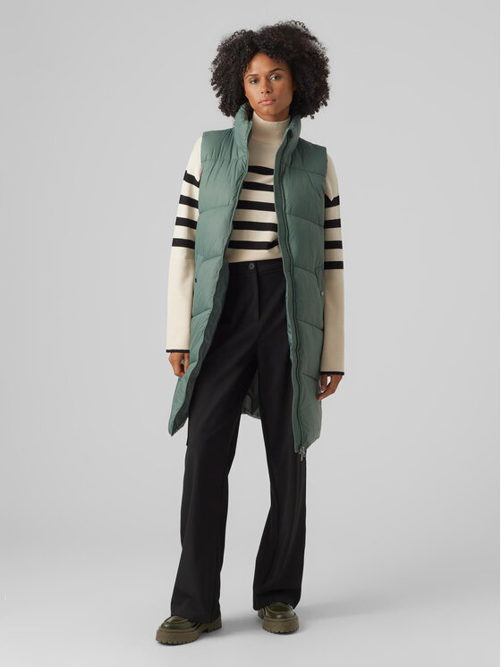 Vero Moda Bezrękawnik 10273950 Zielony Regular Fit