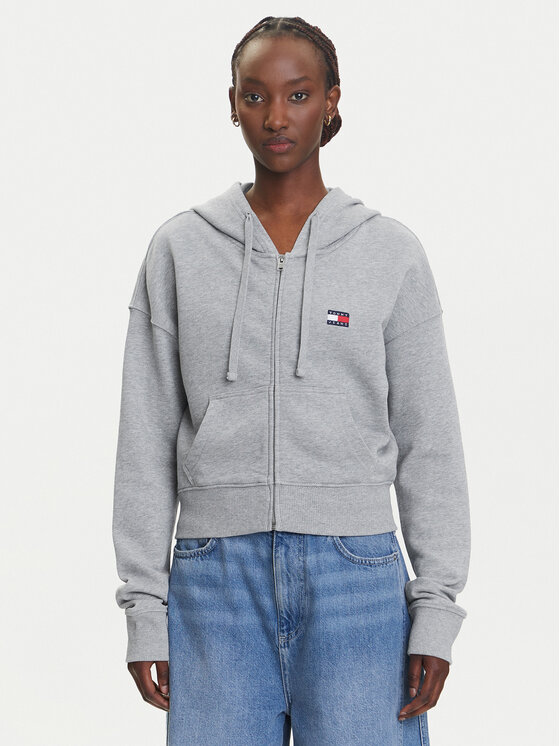 Tommy Jeans Bluza DW0DW21147 Szary Boxy Fit
