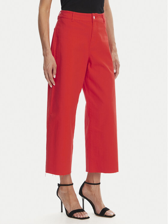 Vero Moda Kuloty Wild Kayla 10307837 Czerwony Wide Leg miniaturka