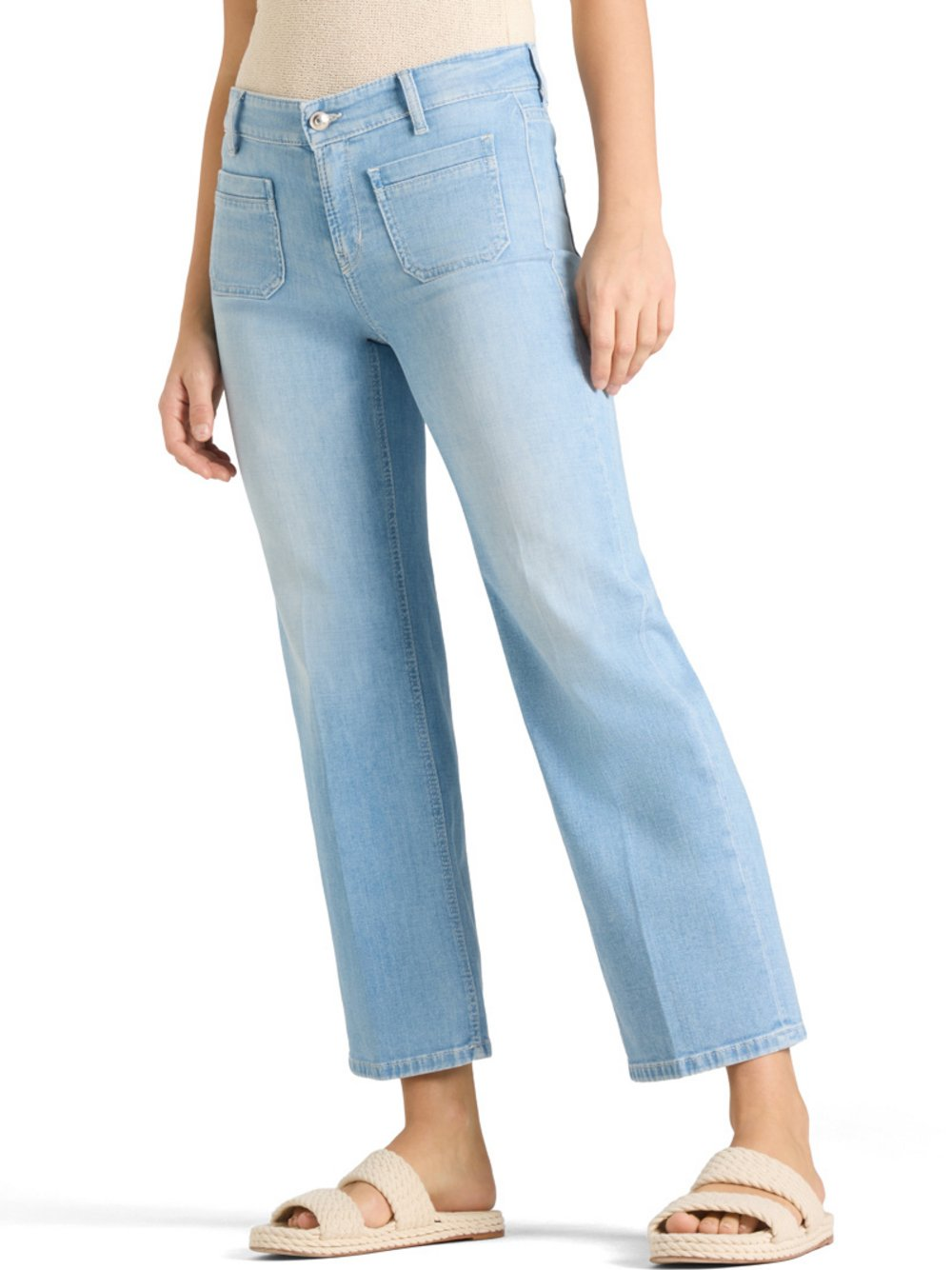 Cambio Dżinsy - Tess Pocket Cropped Kobiety Bawełna niebieski, 46