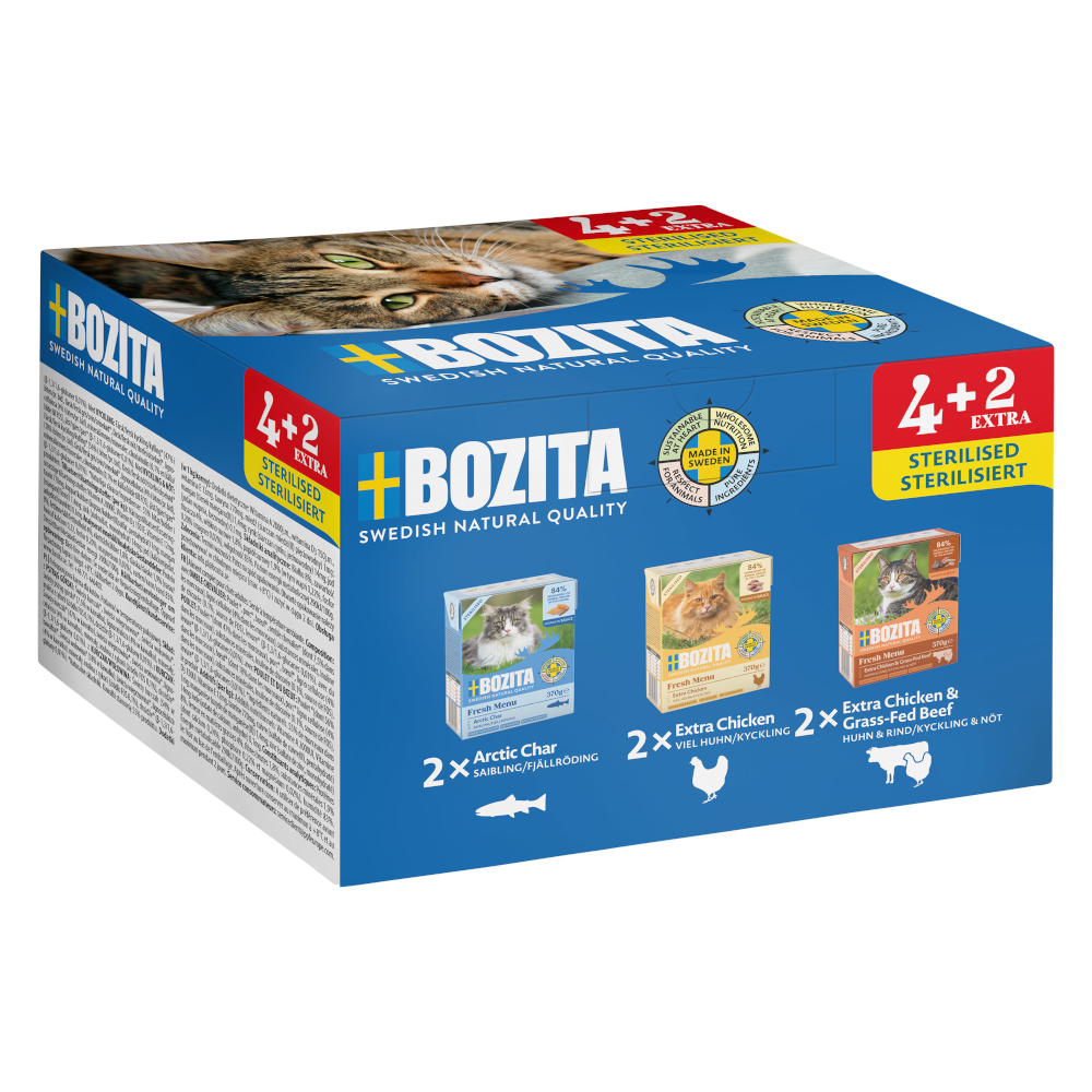 Bozita Tetra w galarecie, 6 x 370 g - Sterillised: pakiet mieszany (3 odmiany)