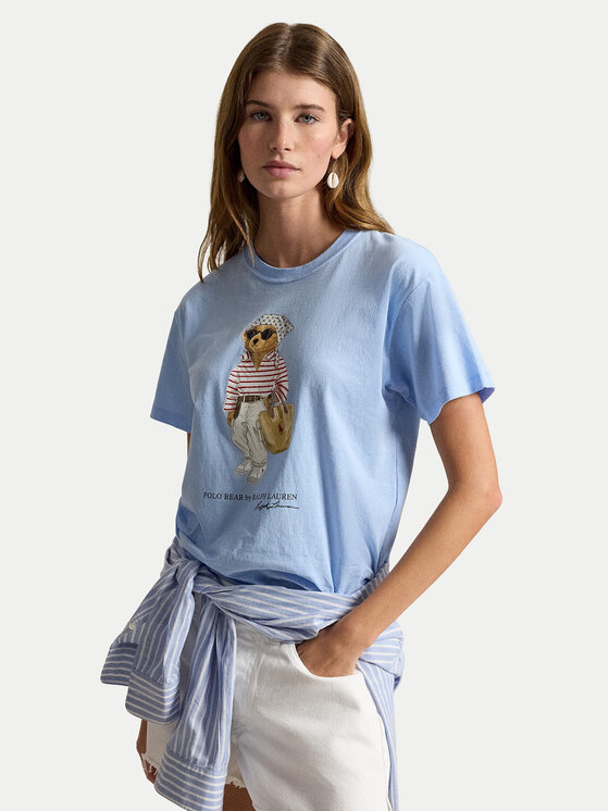 Polo Ralph Lauren T-Shirt 211A12734001 Niebieski jasny Relaxed Fit