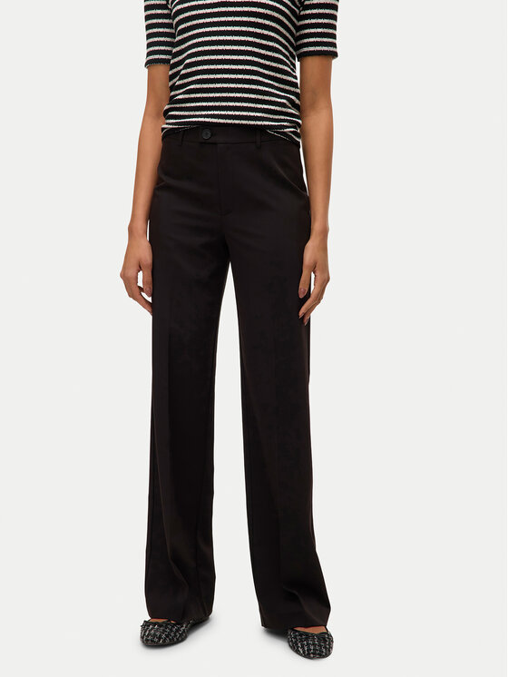 Vero Moda Spodnie materiałowe Texas 10334103 Czarny Straight Fit