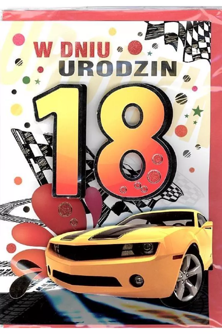 Karnet 18-stka naklejany 3D nr 001 + koperta