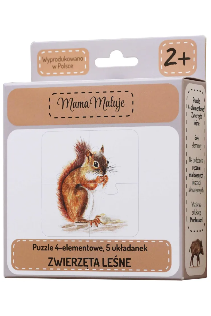 Puzzle 4 el. Zwierzęta leśne