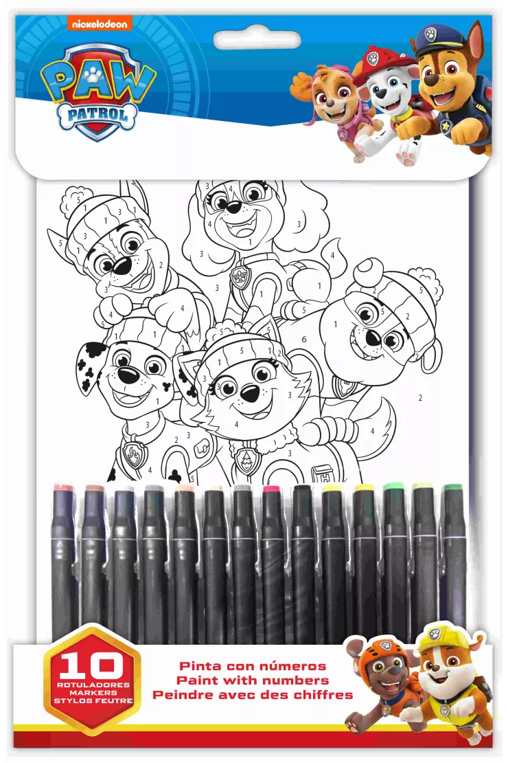 Malowanie po numerkach Paw patrol PW19900