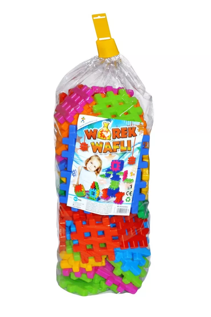  Klocki konstrukcyjne wafle 90 elementów worek CZAKO 025692