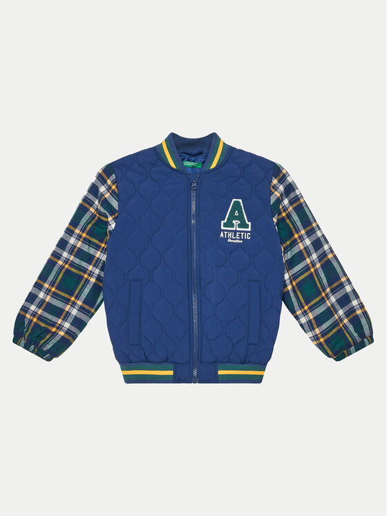 United Colors Of Benetton Kurtka bomber 240XGN02U Granatowy Regular Fit