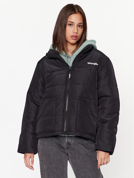 Wrangler Kurtka przejściowa Western 112342700 Czarny Regular Fit