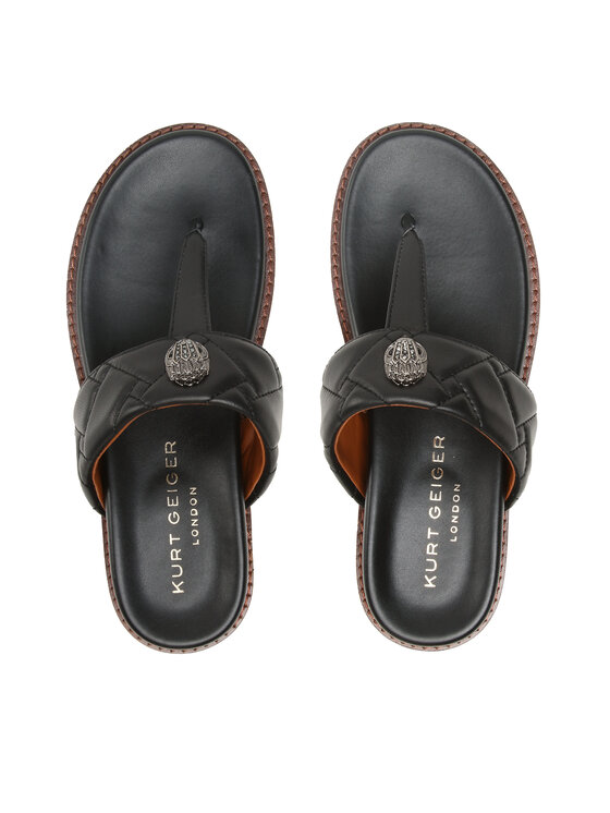 Kurt Geiger Japonki Kensington T-Bar Chunky 9819900109 Czarny