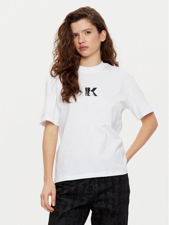 Karl Lagerfeld Jeans T-Shirt A1W17031 Biały Regular Fit