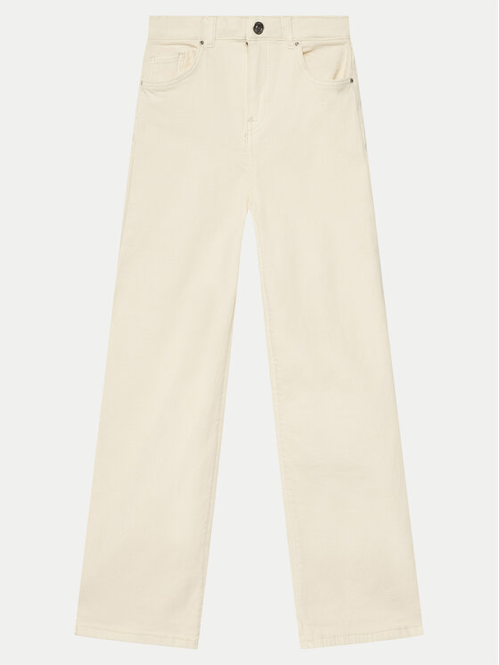 Kids ONLY Jeansy Juicy 15291571 Écru Wide Leg