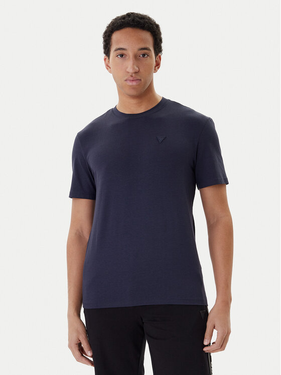 Guess T-Shirt Z2YI12 JR06K Granatowy Regular Fit