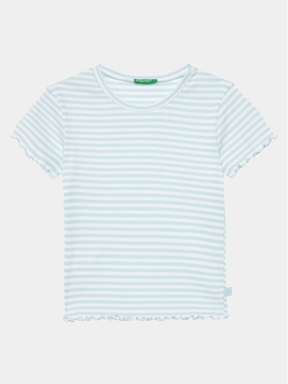 United Colors Of Benetton T-Shirt 3W5BC10H7 Niebieski Regular Fit