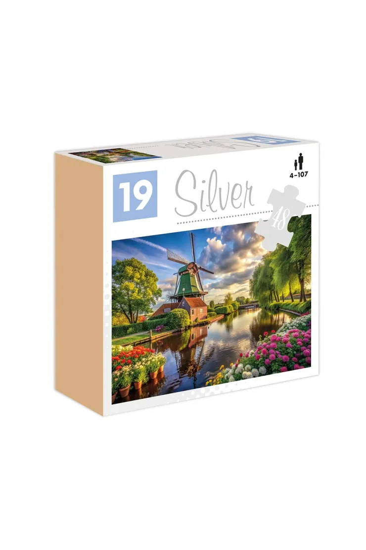 Puzzle 48 el. Wiatrak Silver