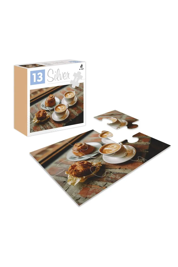 Puzzle 6 el. Kawa i ciastko Silver