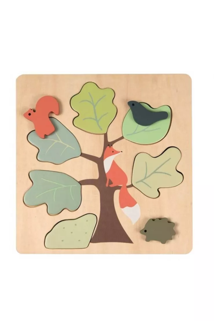Drewniane puzzle Lisek