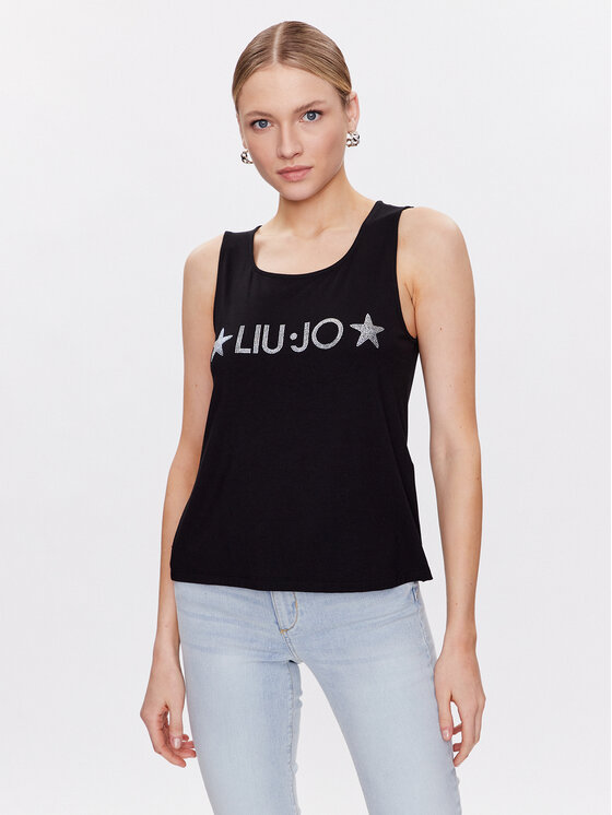 Liu Jo Beachwear Top VA3100 J5360 Czarny Regular Fit