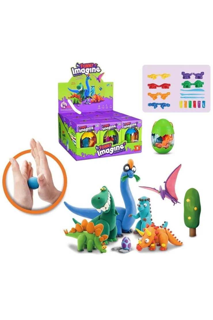 Masa plastyczna dinozaury z foremkami