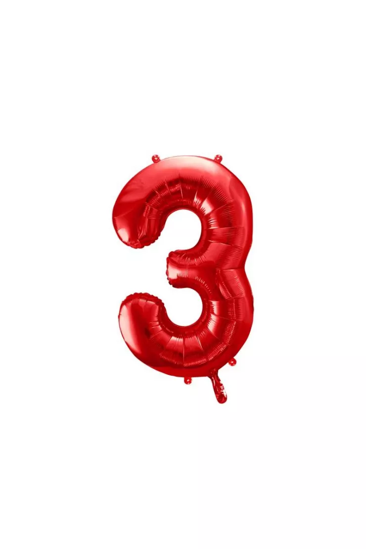 Balon foliowy 3 czerwony