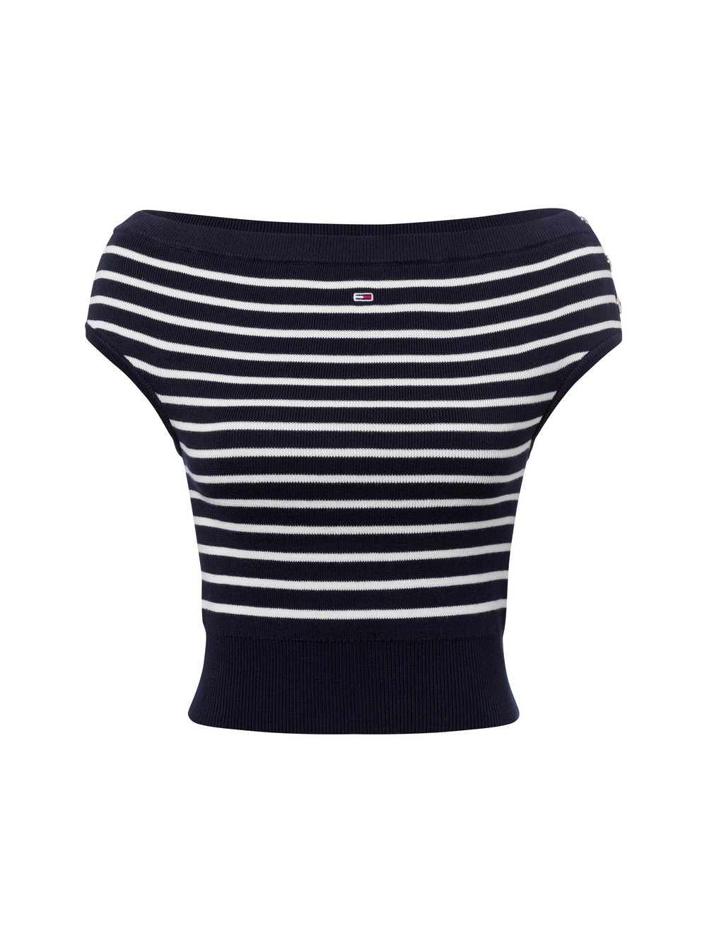 Tommy Jeans Damski top z dzianiny Kobiety Bawełna niebieski, M