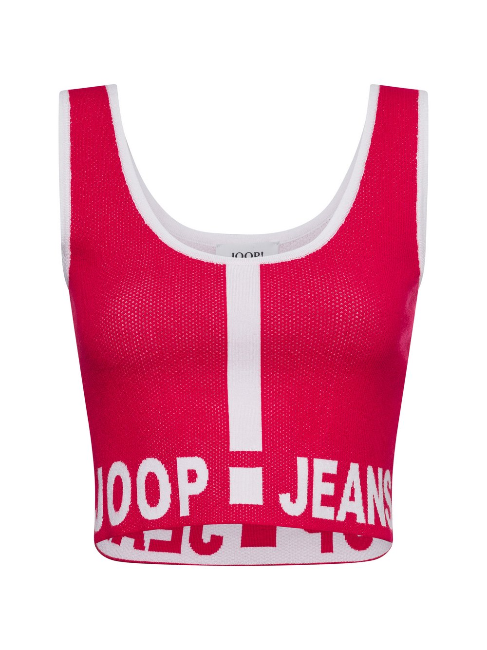 Joop Jeans Top damski Kobiety Sztuczne włókno czerwony, XS