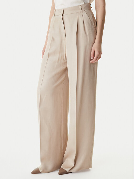 Marella Spodnie materiałowe Adito 2615131221 Beżowy Straight Fit