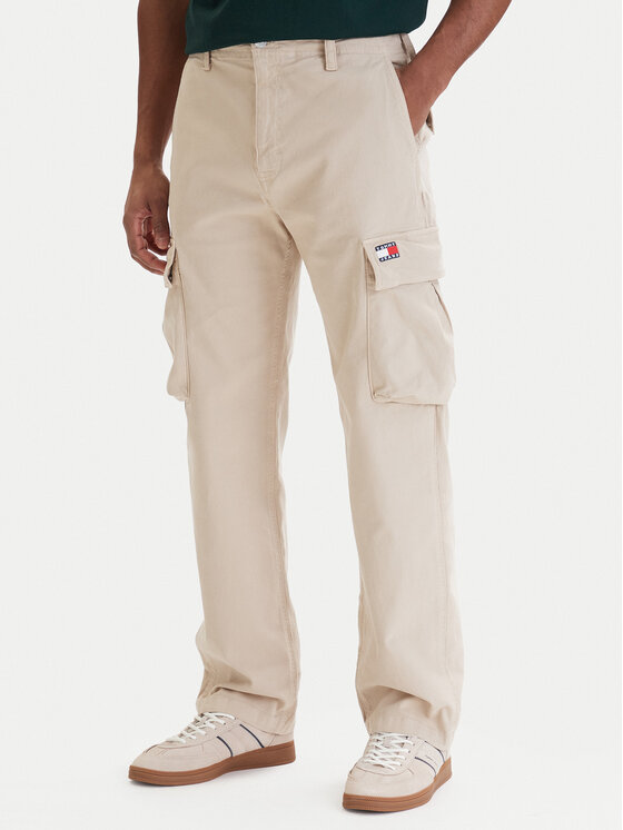 Tommy Jeans Spodnie cargo Otis DM0DM22403 Beżowy Regular Fit