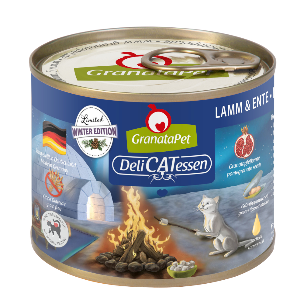Zimowa edycja limitowana GranataPet DeliCatessen - Jagnięcina i kaczka, 6 x 200 g