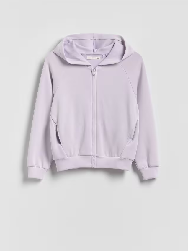Reserved - Rozpinana bluza z modalem - lawendowy