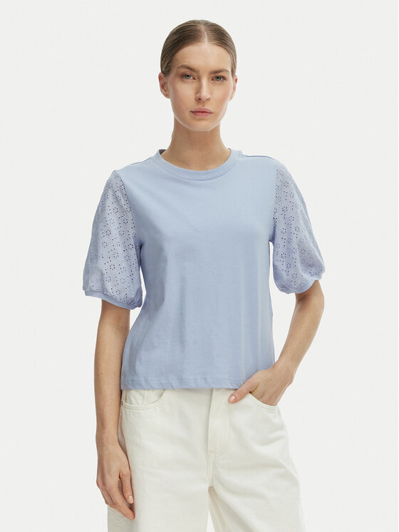 Vero Moda Bluzka Janni 10340706 Błękitny Regular Fit
