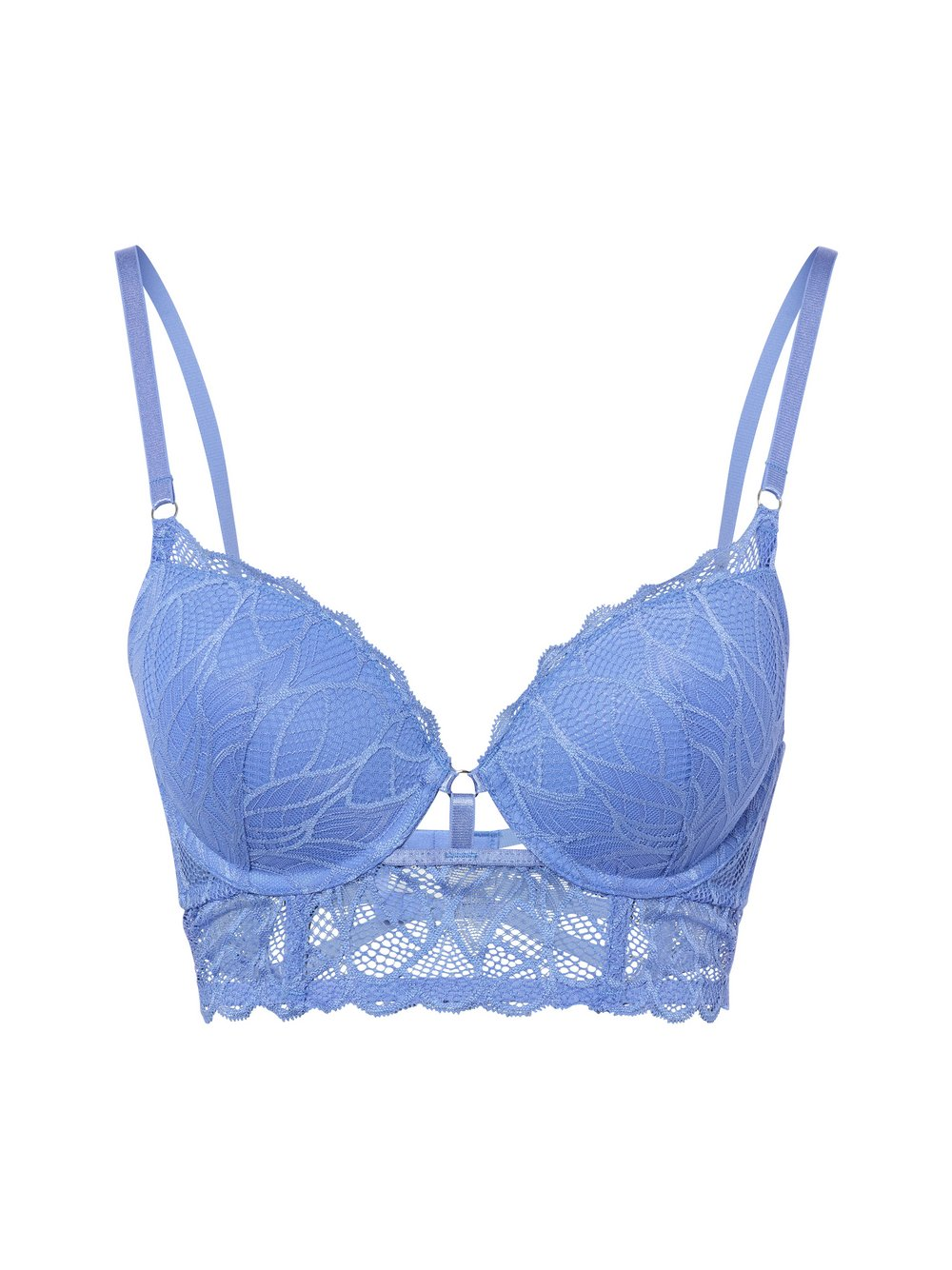 Lascana Damski biustonosz push-up Kobiety Koronka niebieski|lila, 75D